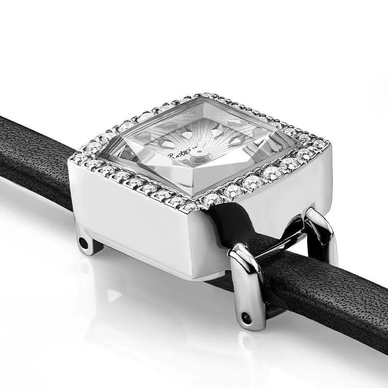 Sotoiru Square Women's Watch – Zircon Case with DIY Interchangeable Strap T2022W