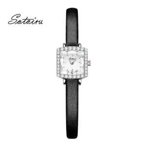 Sotoiru Square Women's Watch – Zircon Case with DIY Interchangeable Strap T2022W