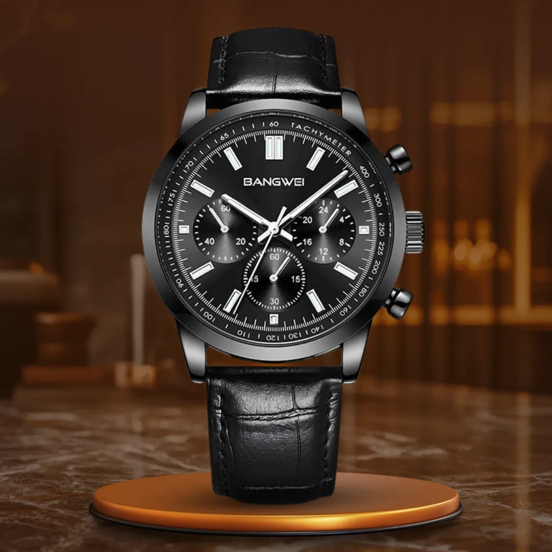 Sporty, Casual, Military, Business Leather Quartz Watch