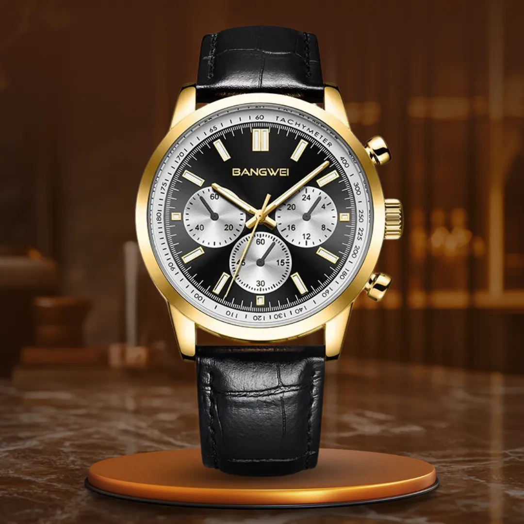 Sporty, Casual, Military, Business Leather Quartz Watch