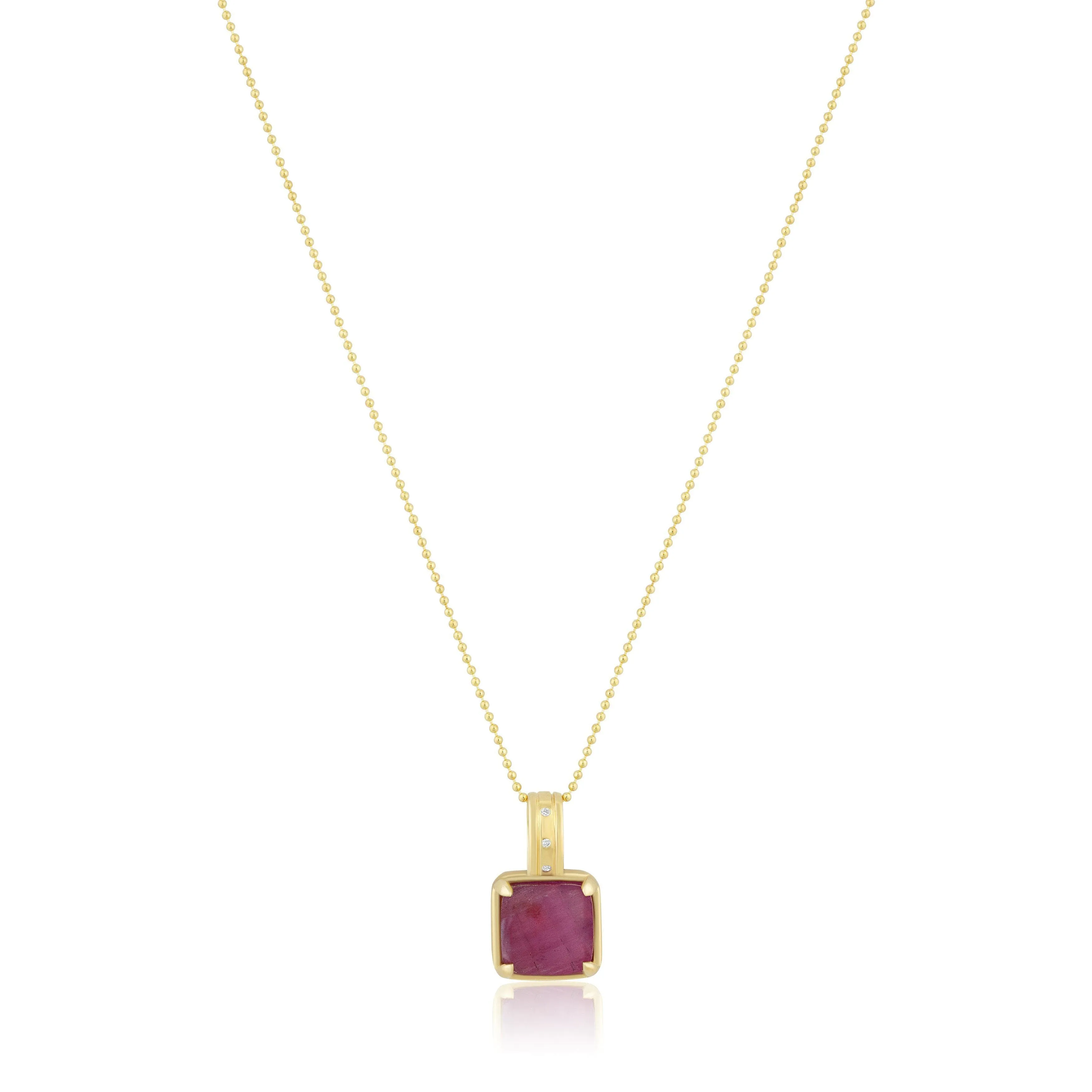 square gemstone necklace