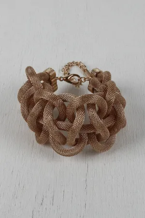 Square Knots Woven Tube Chain Bracelet