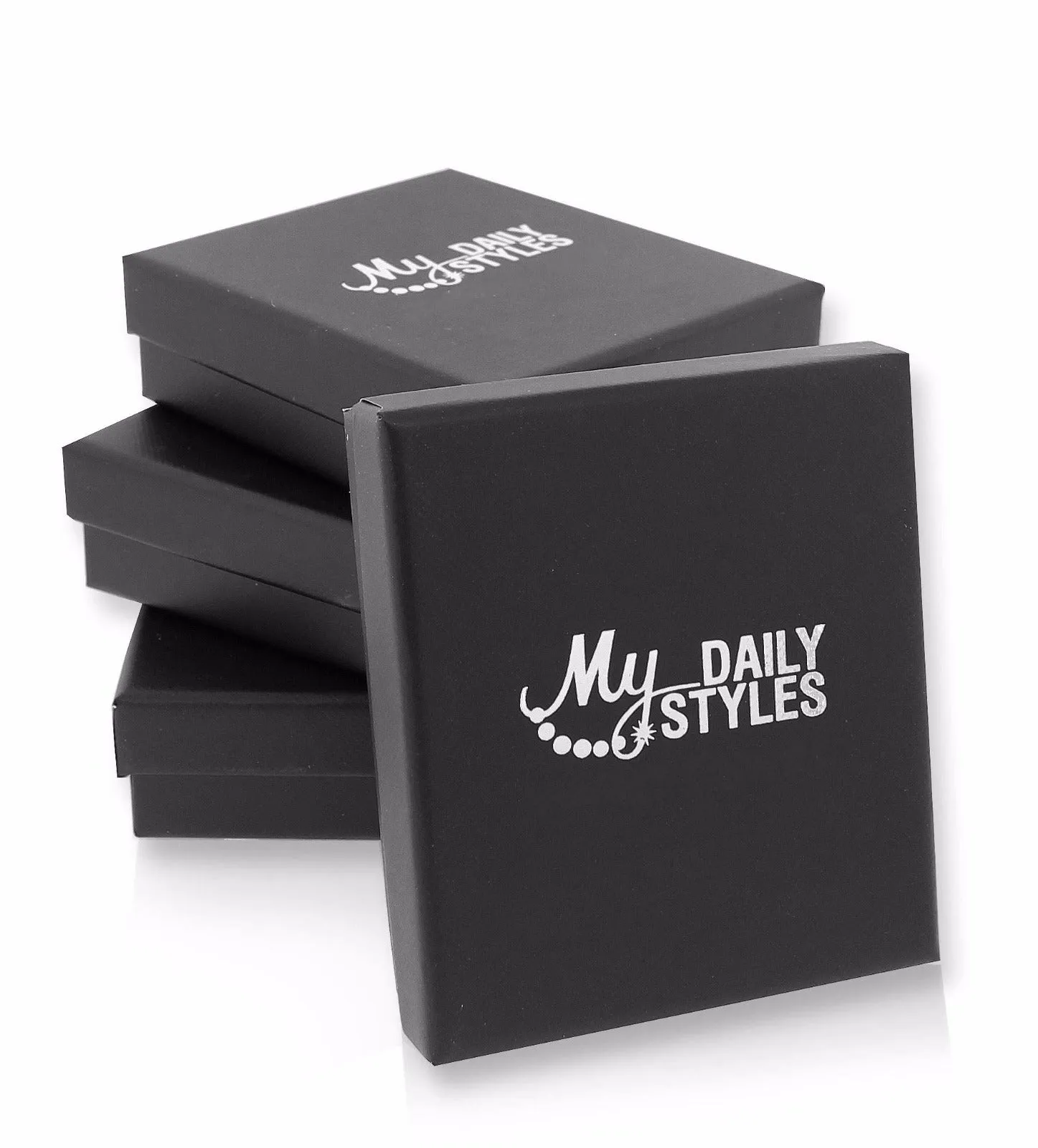 Stainless Steel Black Leather Silver-Tone Wristband Men's Bracelet