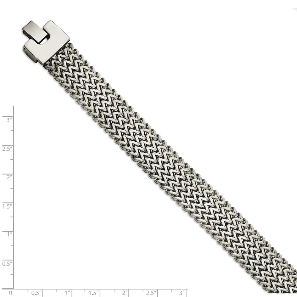Stainless Steel Polished Woven Bracelet