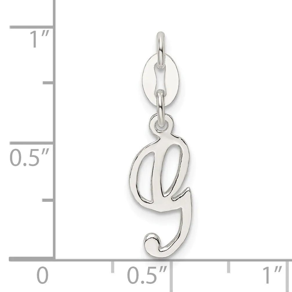 Sterling Silver Chain Slide Initial G Pendant