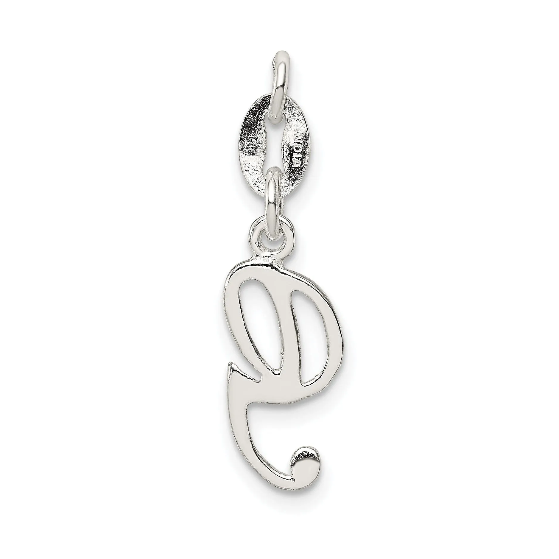 Sterling Silver Chain Slide Initial G Pendant
