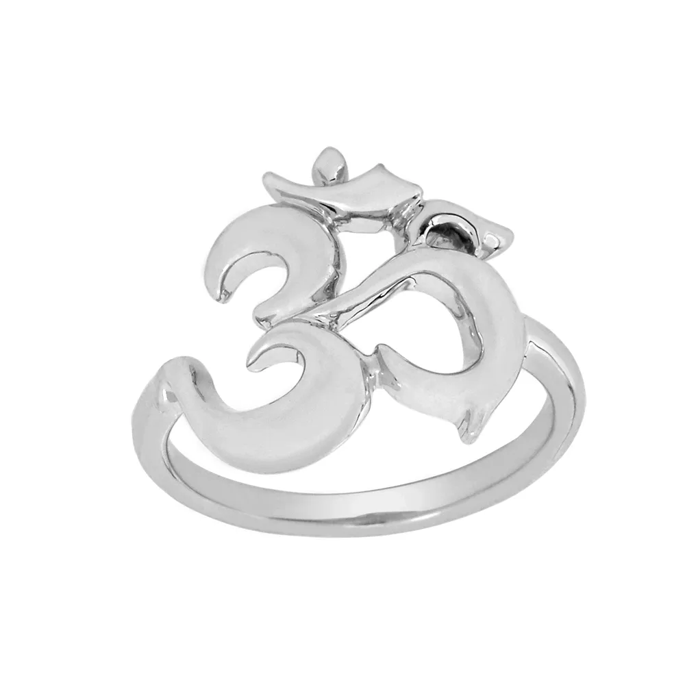 Sterling Silver Om Ring