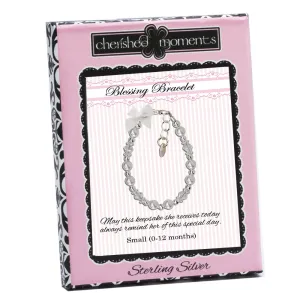 Sterling Silver Pearl Blessing Bracelet for Baby Girls