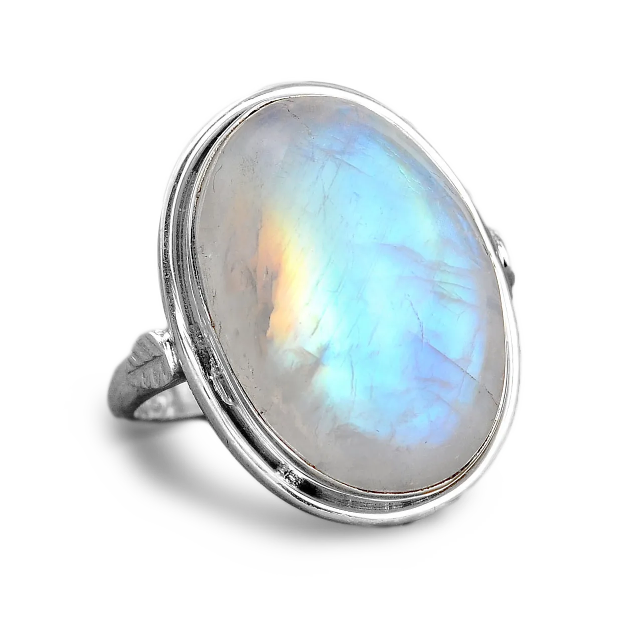 Sterling Silver Rainbow Moonstone Ring