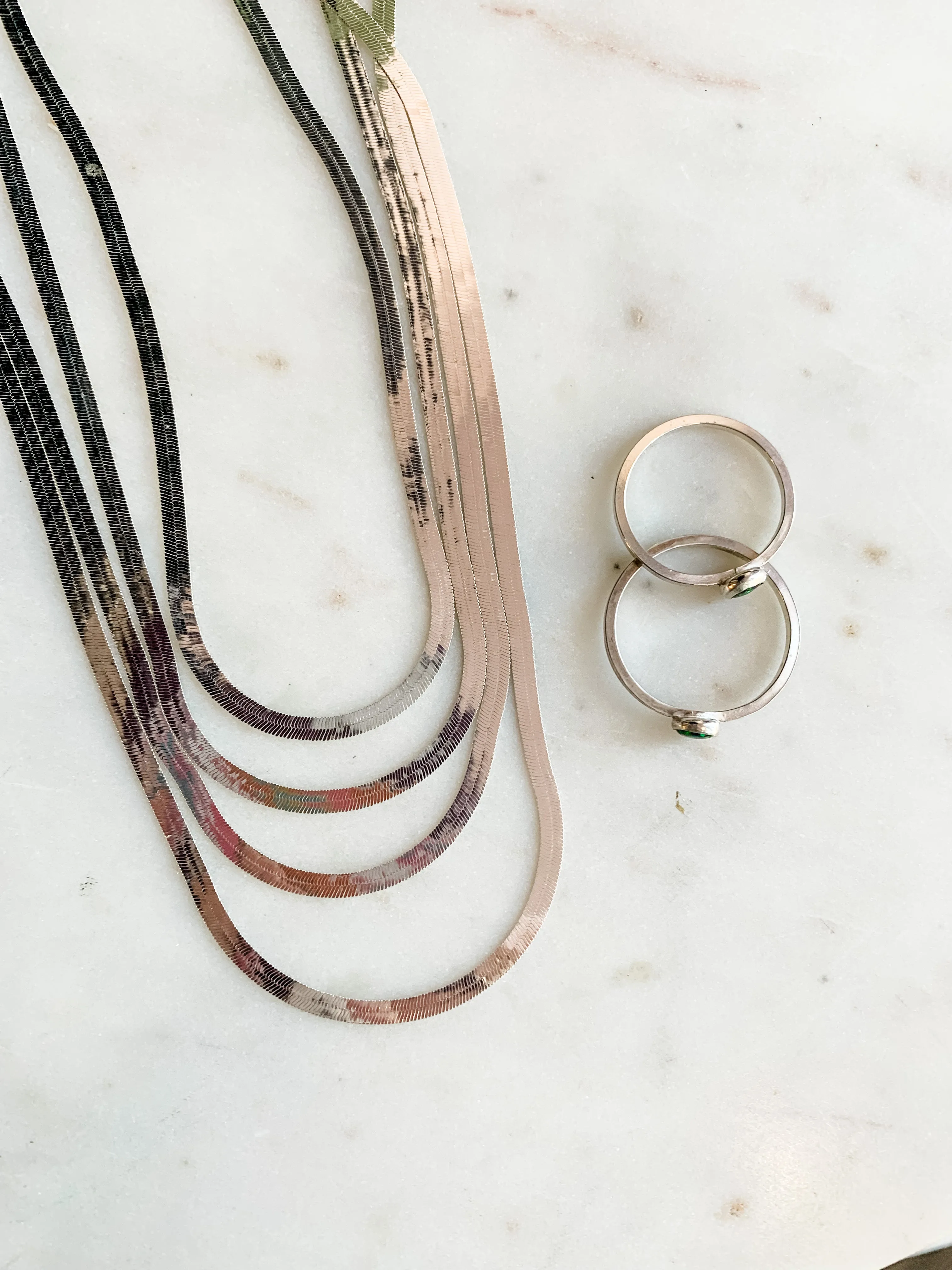 Stunna Molten Sterling Silver Snake Chain Necklace