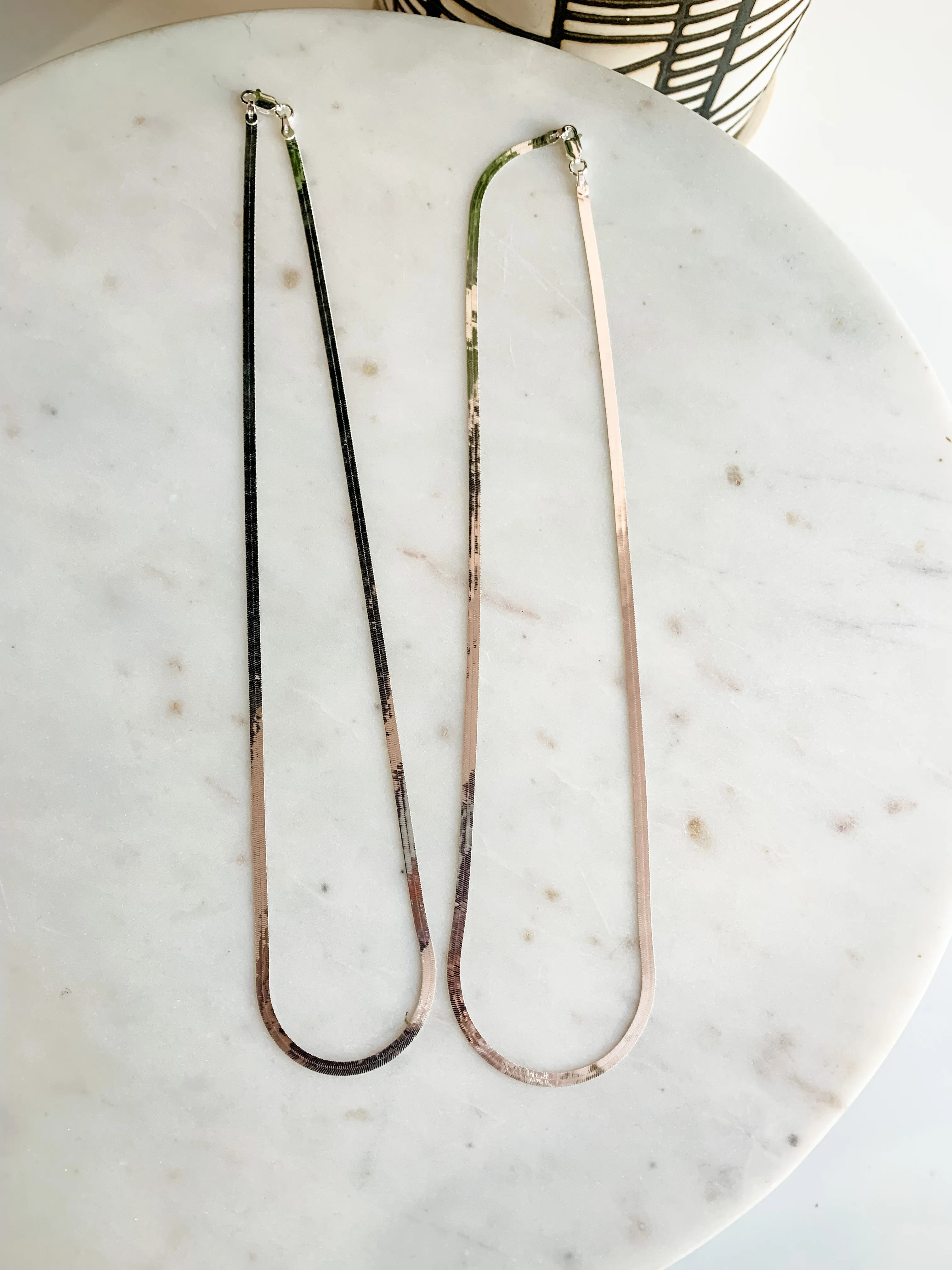 Stunna Molten Sterling Silver Snake Chain Necklace