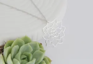 Succulent Necklace | Stainless Steel