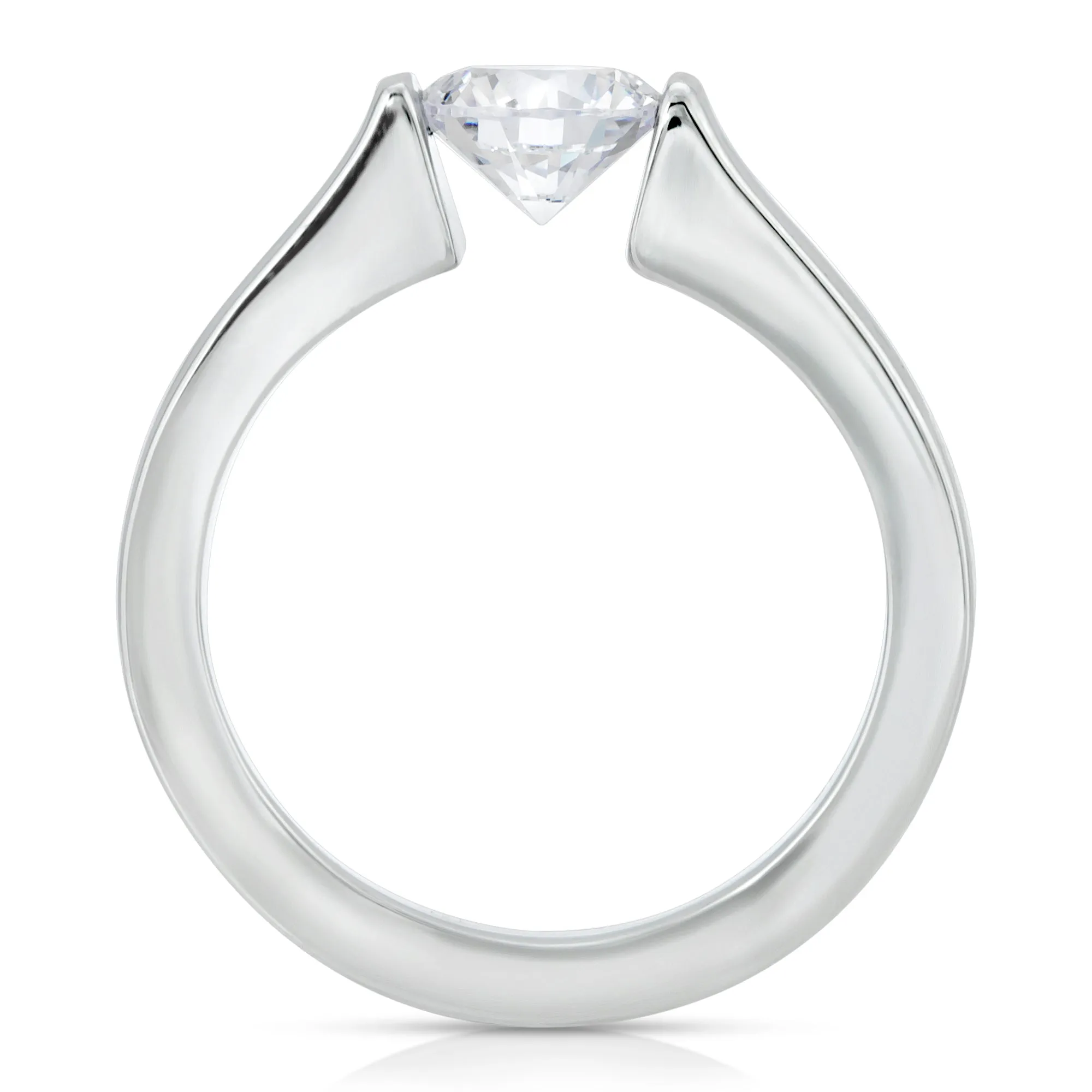 Svana Classic Tension Set Engagement Ring in 14K, 18K or Platinum