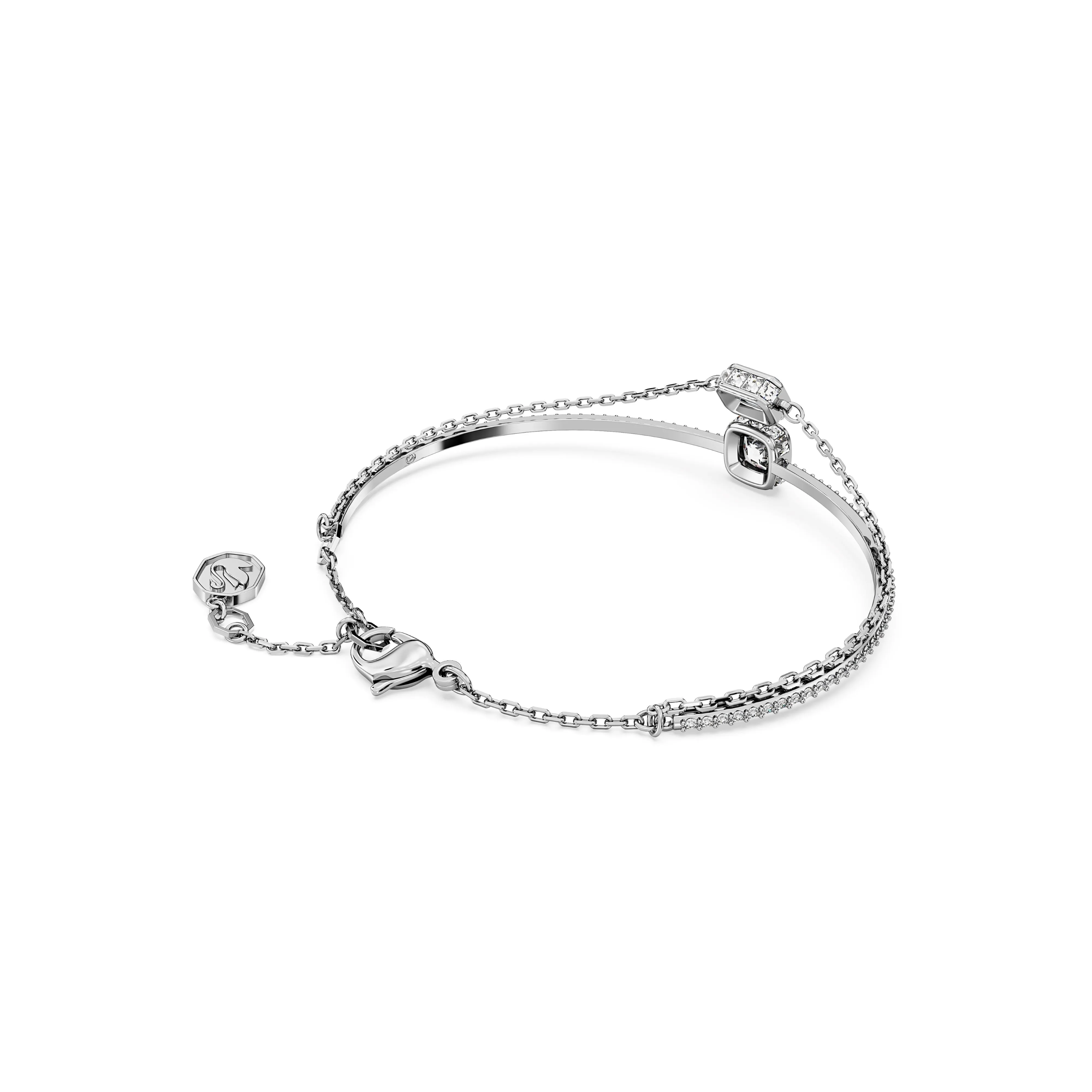 Swarovski Stilla Rhodium Blue Bangle