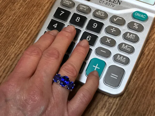 Tanzanite Three Stone Ring