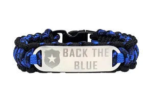 Thin Blue Line 275 Paracord Bracelet for Kids & Adults