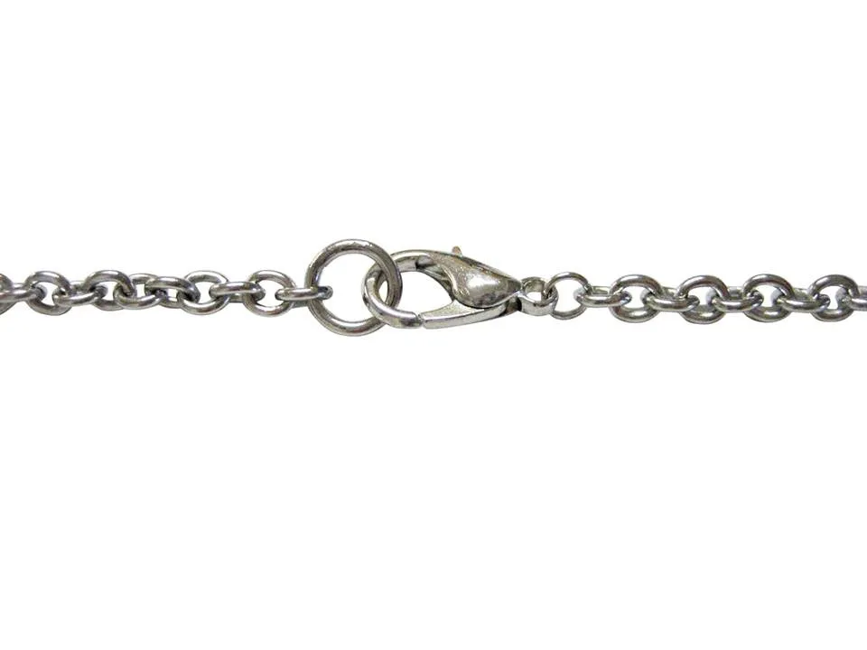 Thin Bordered United Kingdom Union Jack Flag Pendant Necklace