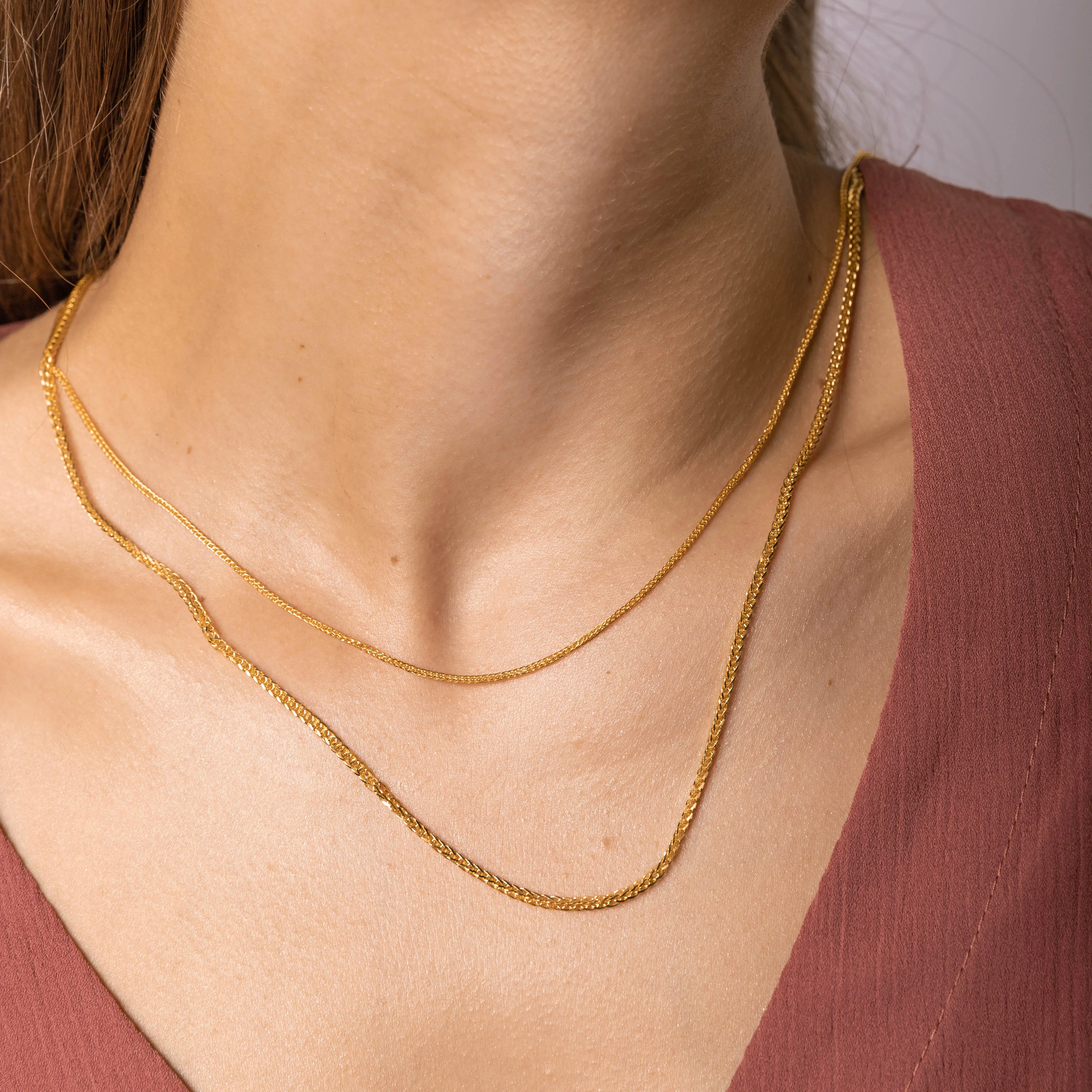 Thin Cable Chain Rope Necklace