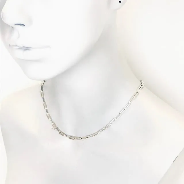 Thin Paperclip Necklace