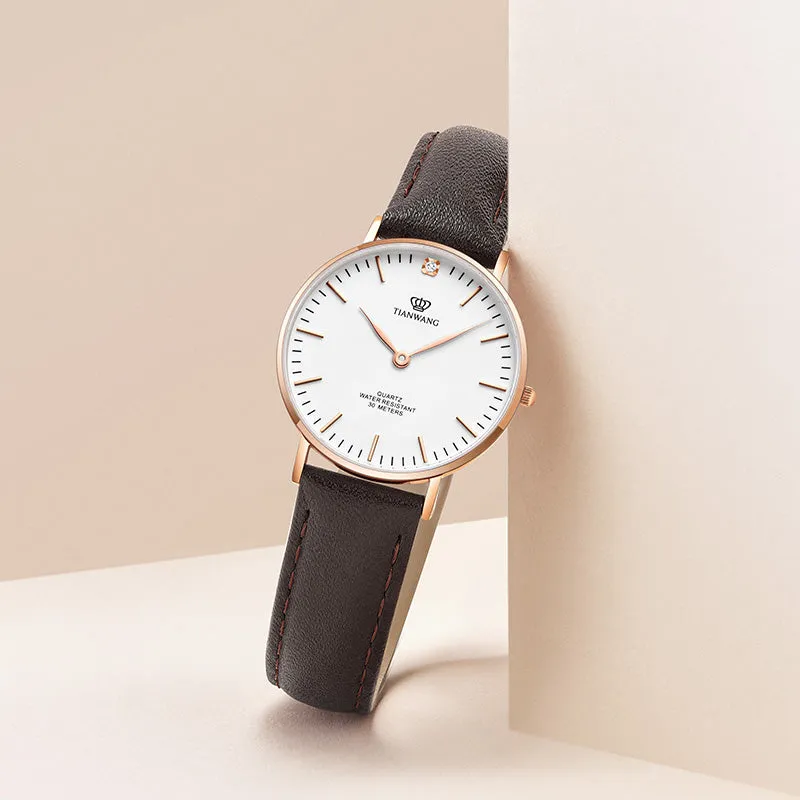 TIANWANG Women's Leather Watch - Stylish,Simple & Casual - A Perfect Accessory for Her LS3851