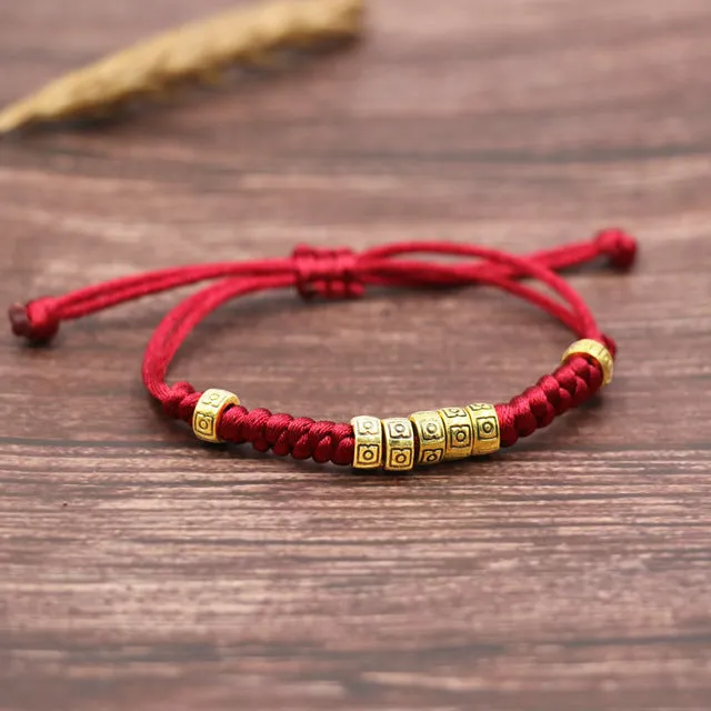 Tibetan lucky bracelet - red