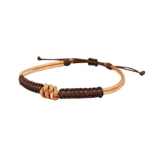 Tibetan protection knot brown bracelet