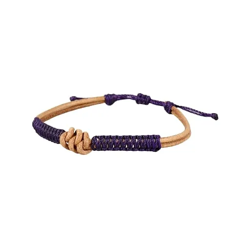 Tibetan purple protection knot bracelet
