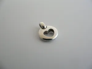 Tiffany & Co Heart Charm Silver Stencil Cut Out Love Pendant Love Gift Birthday