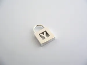 Tiffany & Co Silver Alphabet Y Padlock Pendant Charm 4 Necklace Bracelet Gift