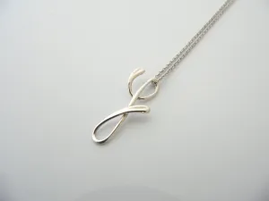 Tiffany & Co Silver Peretti Alphabet Y Necklace Pendant Chain Charm Gift Love