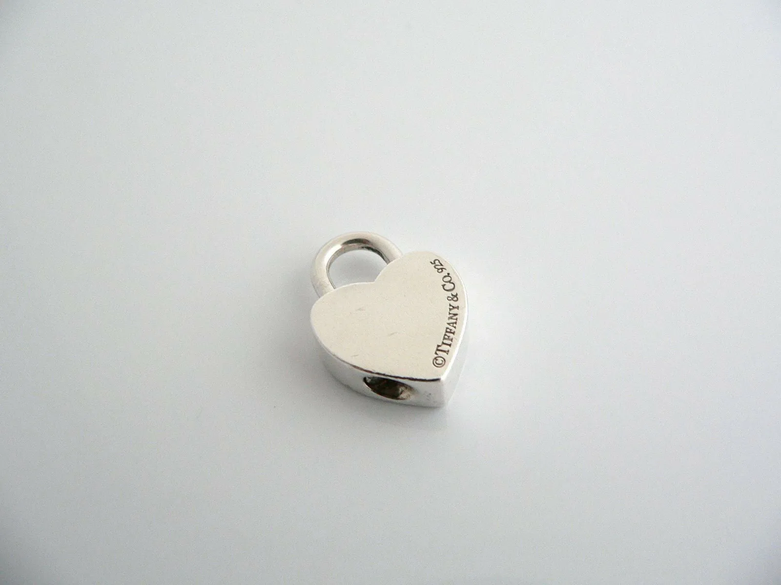 Tiffany & Co Silver SISTER Heart Padlock Pendant Charm 4 Necklace Bracelet Gift