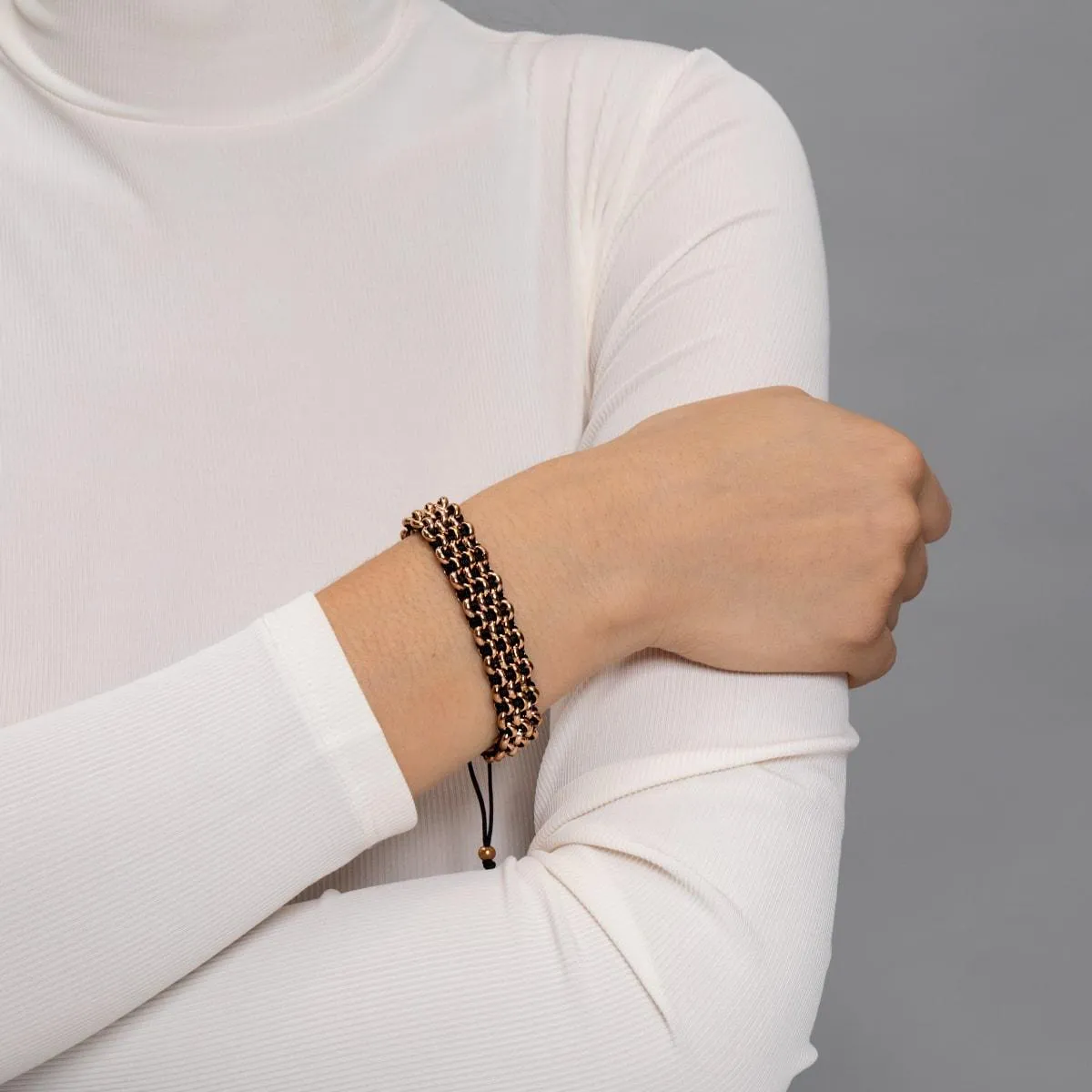 Tiger Links | Original Kismet Bracelet | Black x Rose Gold