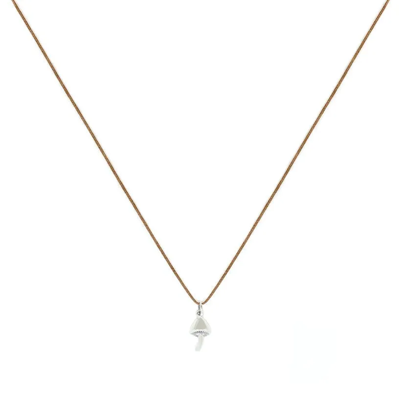 Tiny Charm Necklace - Mushroom