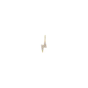 Tiny Diamond Pave Lightning Charm 14K