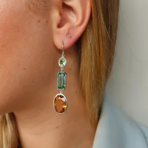 To the Power of Three Earrings | Tri-Cut, Emerald Cut and Oval Cut