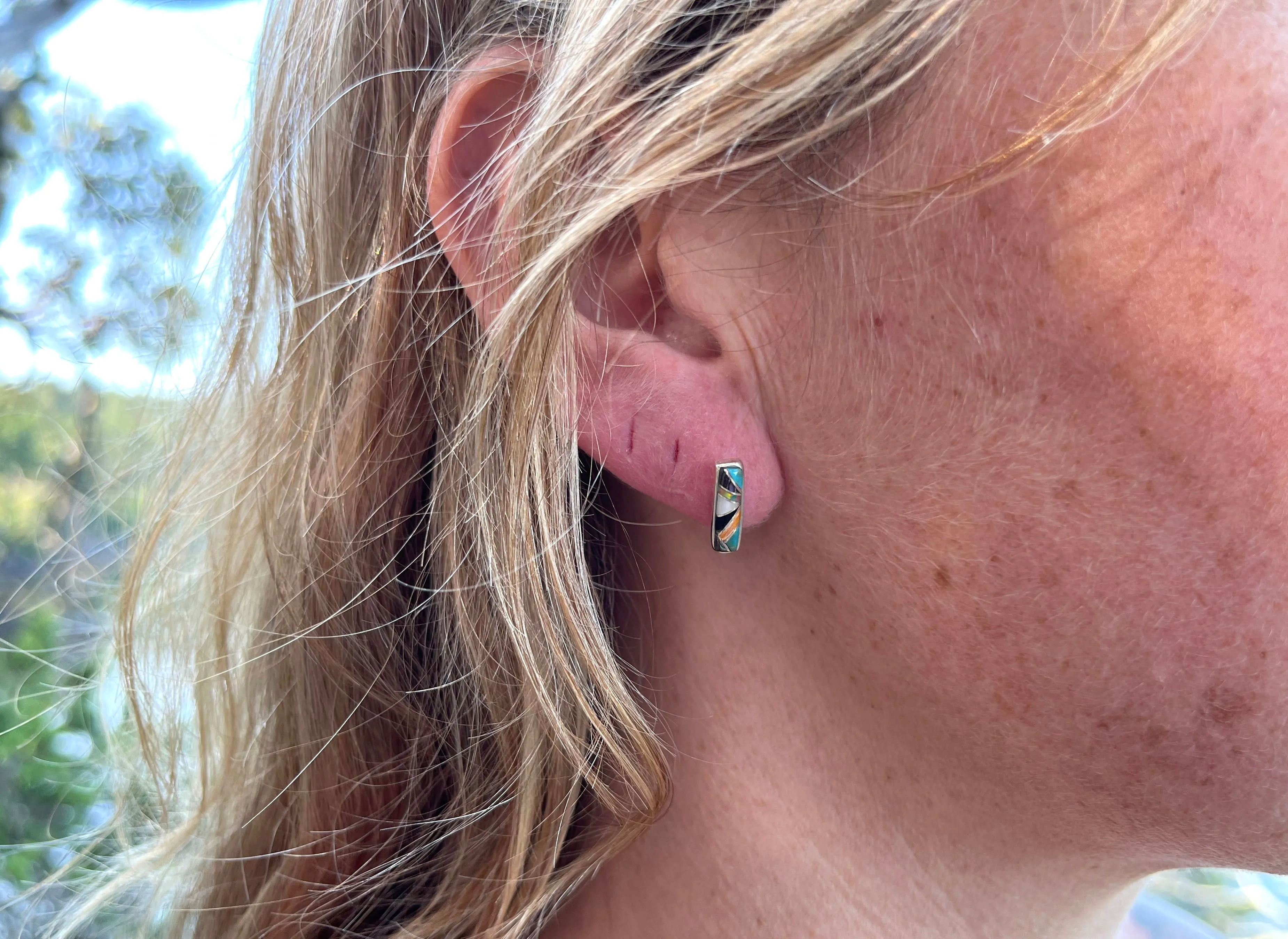 Totem Inlay Post Earring