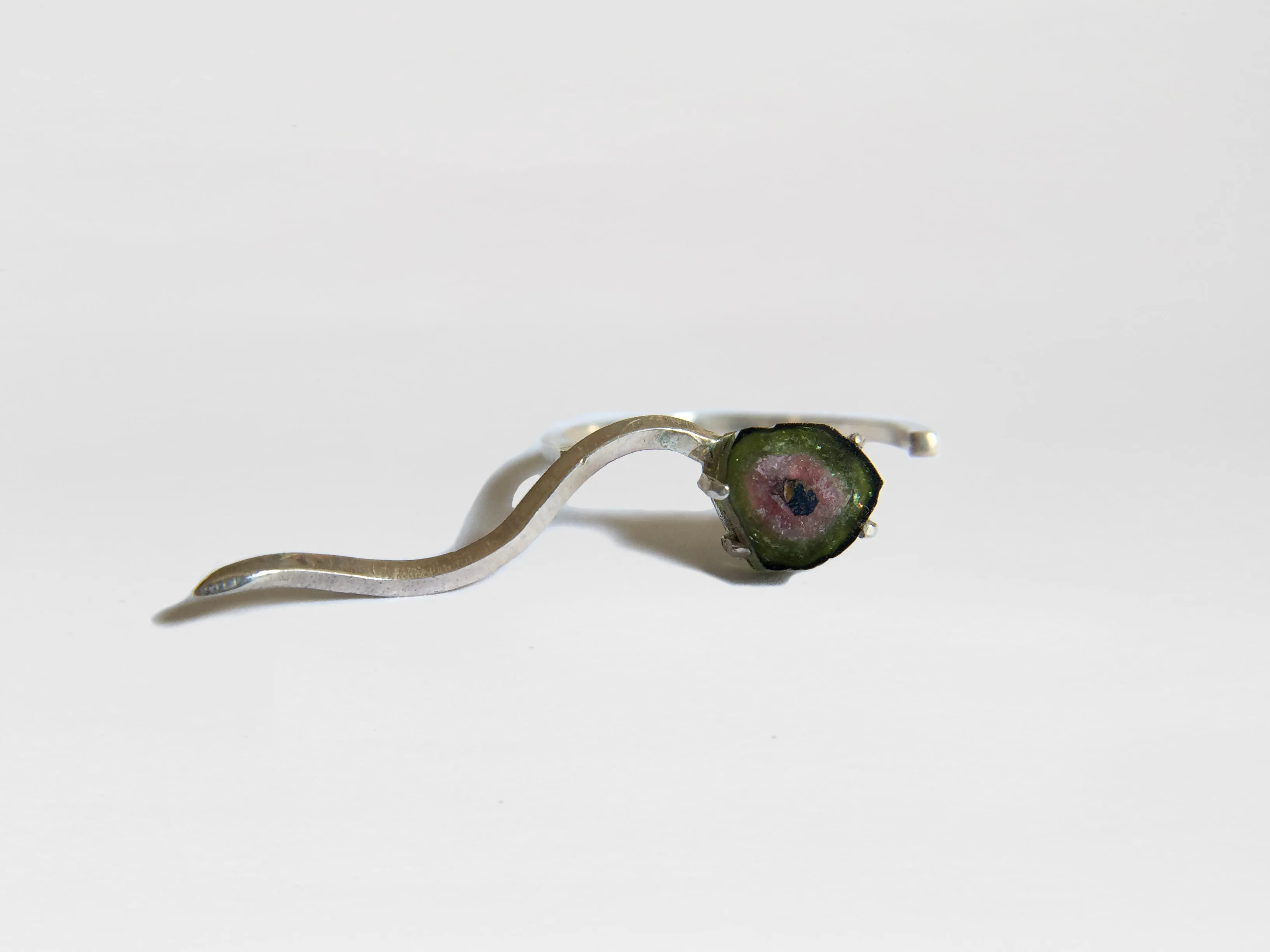 Tourmaline Slice Ring In The Rough