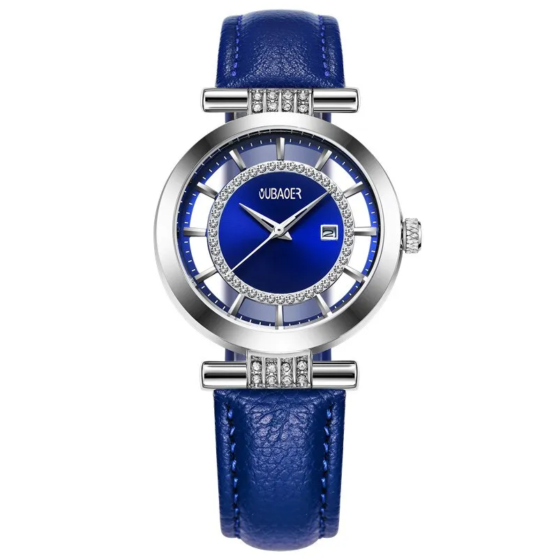 Transparent Dial and Leather Band Watches