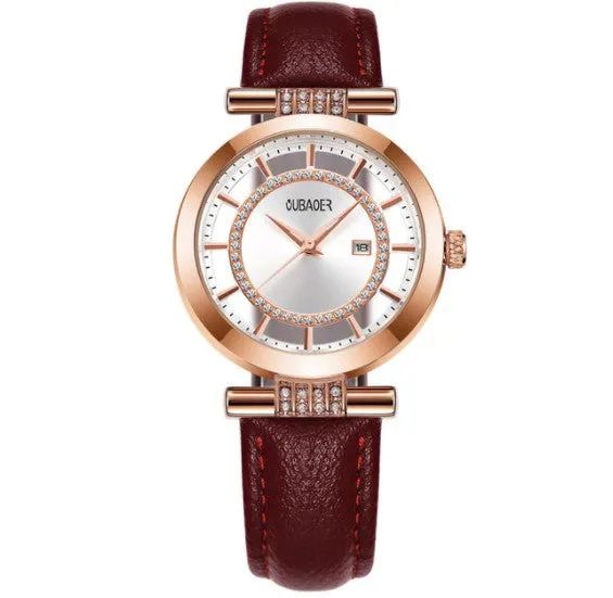 Transparent Dial and Leather Band Watches