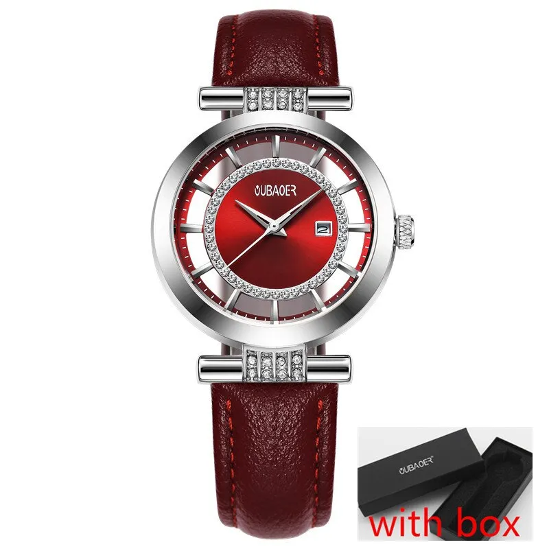 Transparent Dial and Leather Band Watches