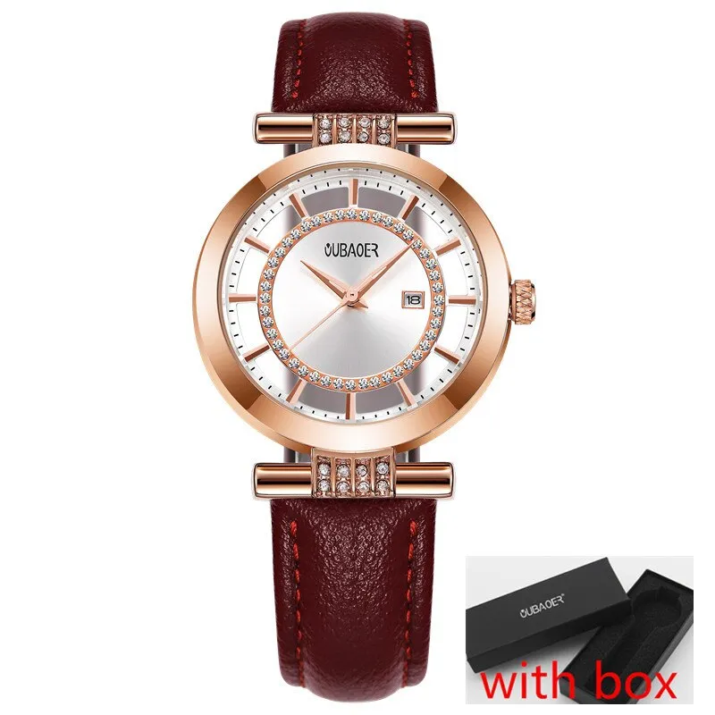 Transparent Dial and Leather Band Watches
