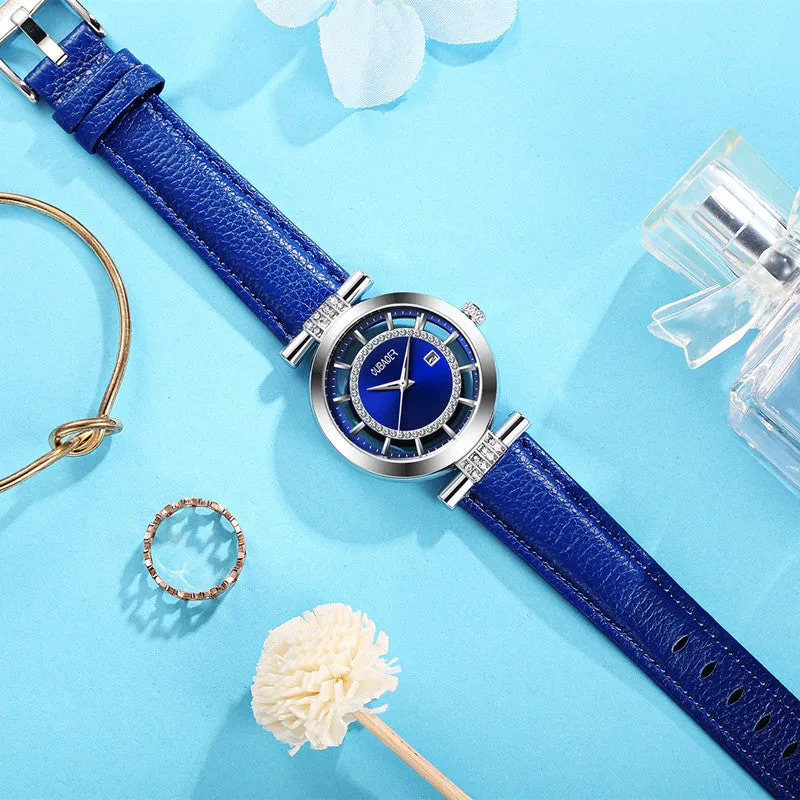 Transparent Dial and Leather Band Watches