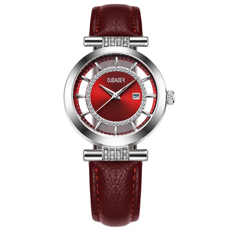 Transparent Dial and Leather Band Watches