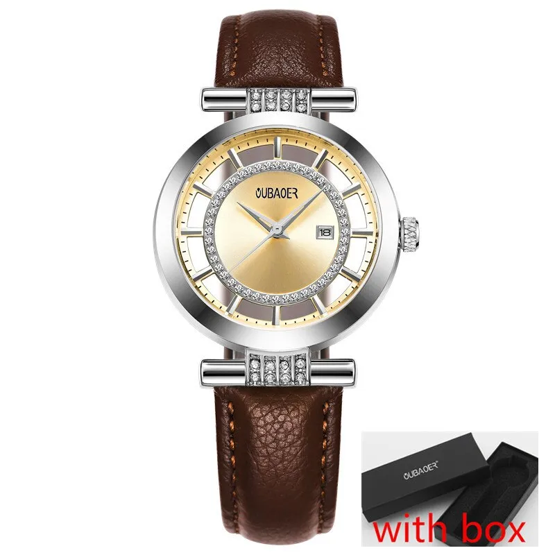 Transparent Dial and Leather Band Watches