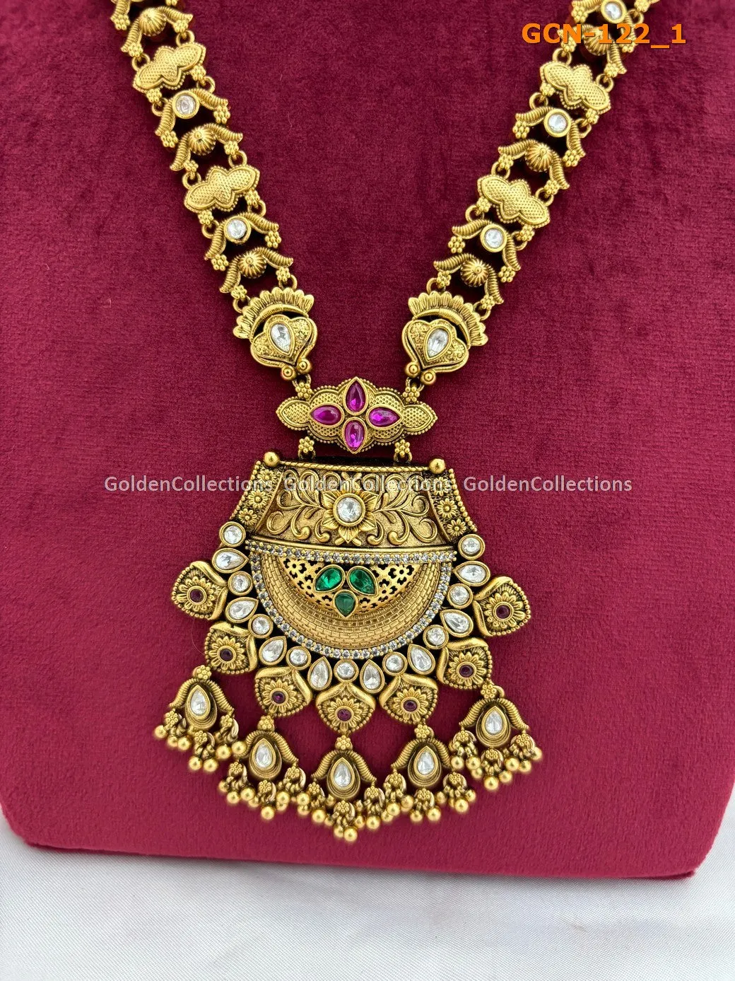 Trendy Necklaces : Stylish Simple Gold Necklace GCN-122