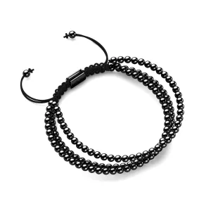 Trinity | Gunmetal | Triple Strand Bracelet
