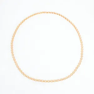 Triple Chain Necklace, 18K Yellow Gold, Small Link, 16"
