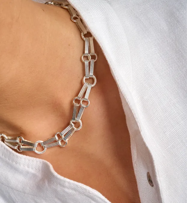 Tutti and Co Infinite Silver Collar Necklace