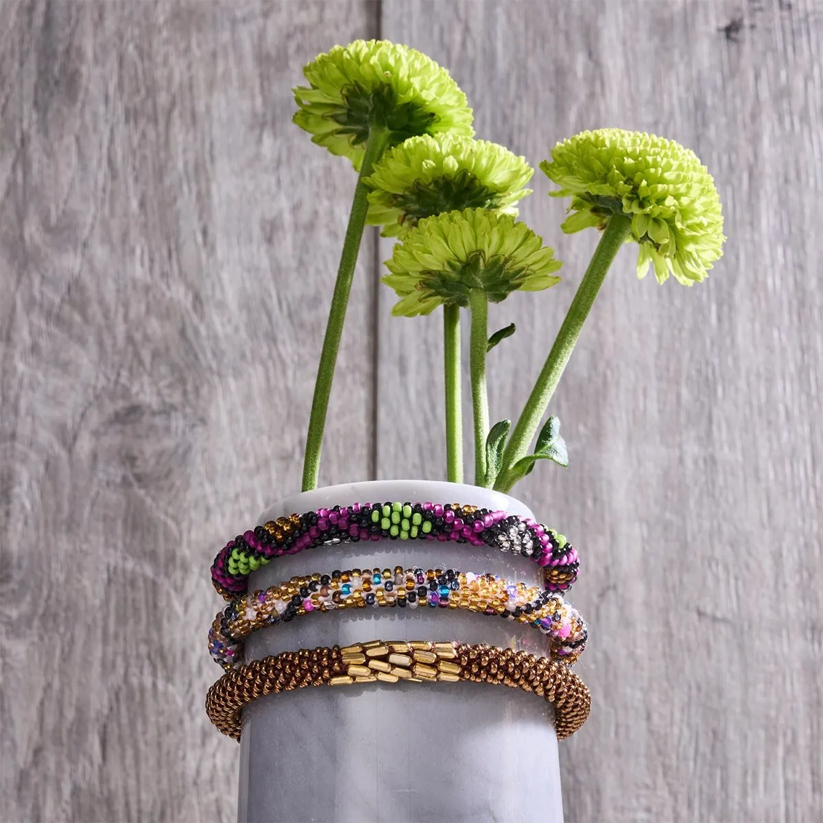 Twilight on Tuscany | Himalayan Glass Bead Bracelet