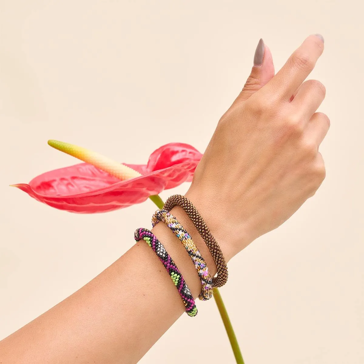 Twilight on Tuscany | Himalayan Glass Bead Bracelet